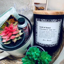 Load image into Gallery viewer, MAID OF HONOR / BRIDESMAID CANDLE For proposal gift boxes wedding party planning bridal party