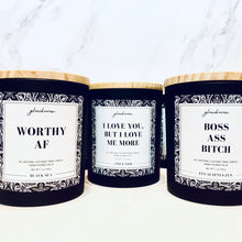 Load image into Gallery viewer, Boss Ass Bitch Candle - sassy funny woman empowerment cute affirmation cute home room decor candle gift for friends
